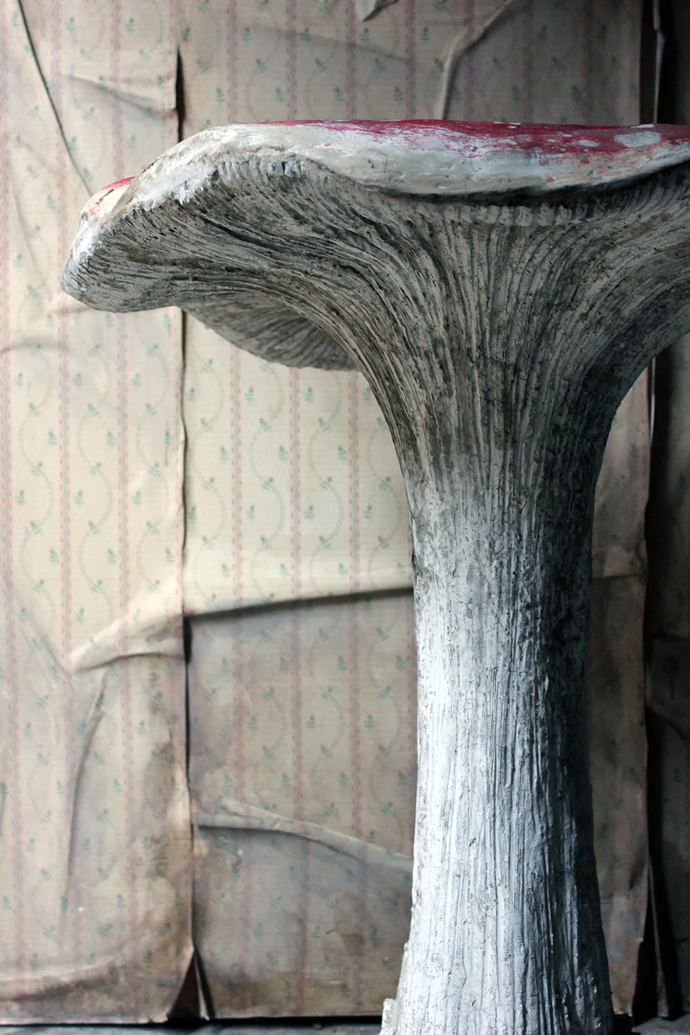 A Large Stylised Mid-20thC Painted Plaster & Fibreglass Theatre Prop Model of a Fly Agaric Toadstool