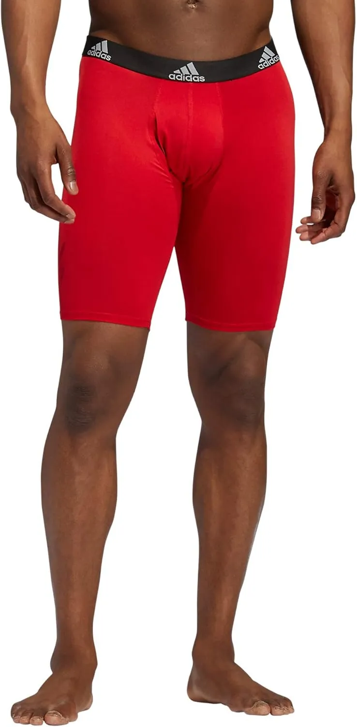 adidas Men's Performance 3-Pack Long Boxer Brief, Underwear Boxer Briefs - 3-Pack Long Men's Underwear Pack