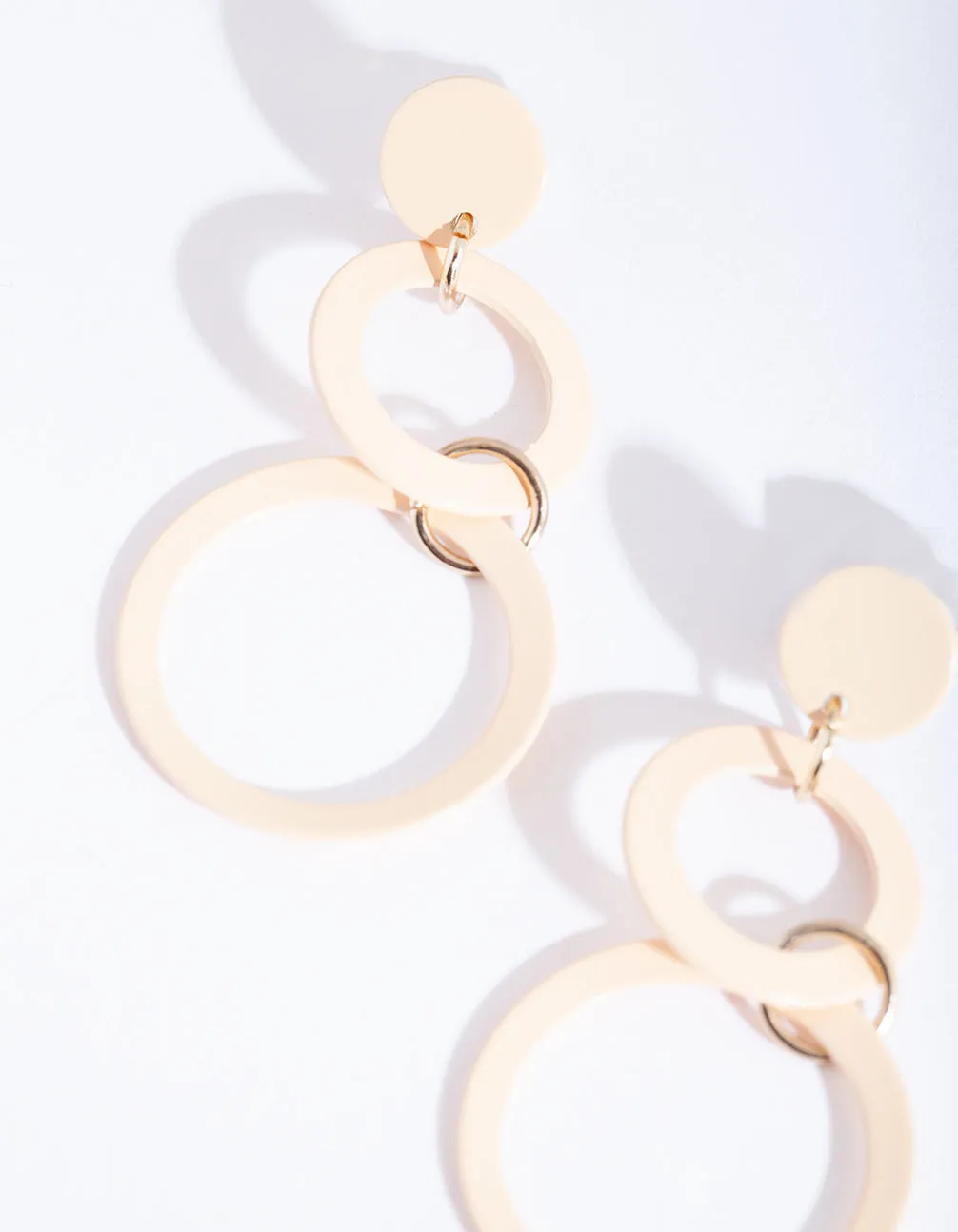 Beige Looped Drop Earring