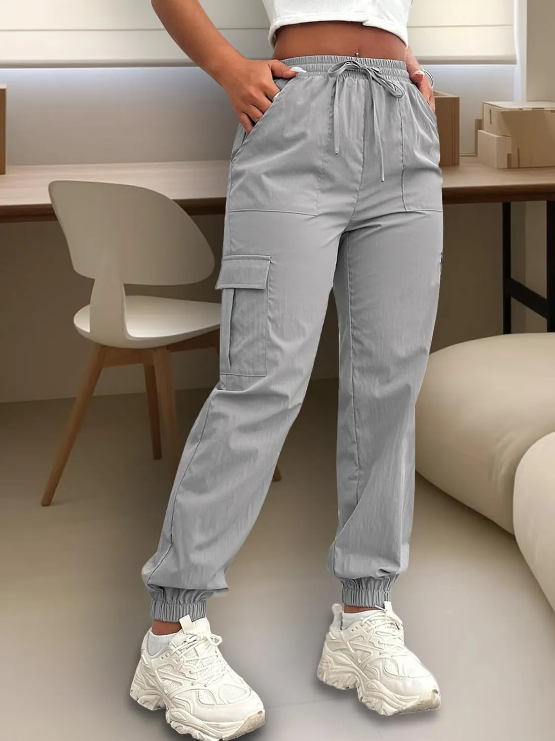 Cargo Pants Women Lightweight Joggers Quick Dry Summer Hiking Pants with Pockets