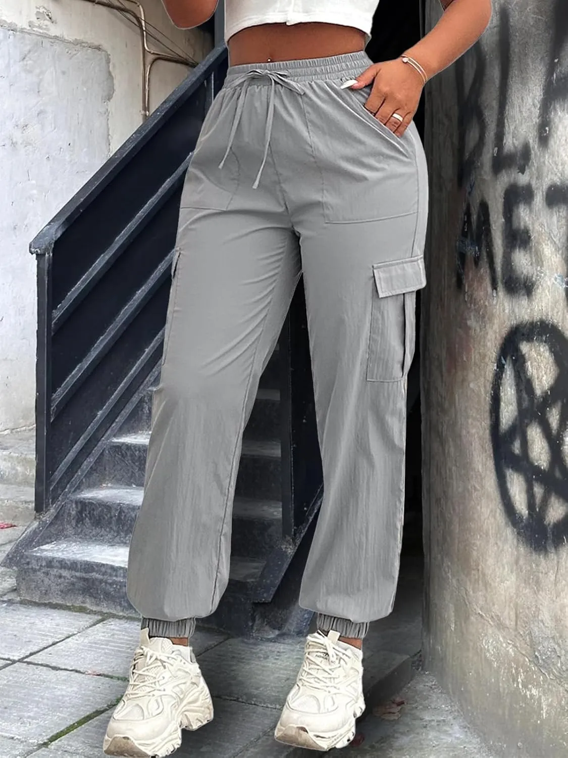Cargo Pants Women Lightweight Joggers Quick Dry Summer Hiking Pants with Pockets