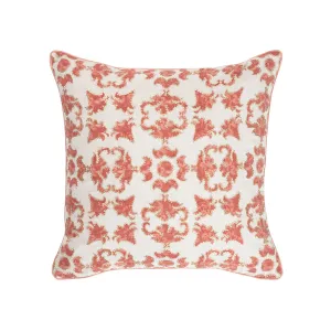 Exotic Heritage Classic Folk Embroidered Peach Cushion Cover