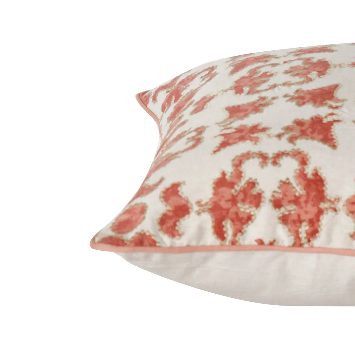 Exotic Heritage Classic Folk Embroidered Peach Cushion Cover