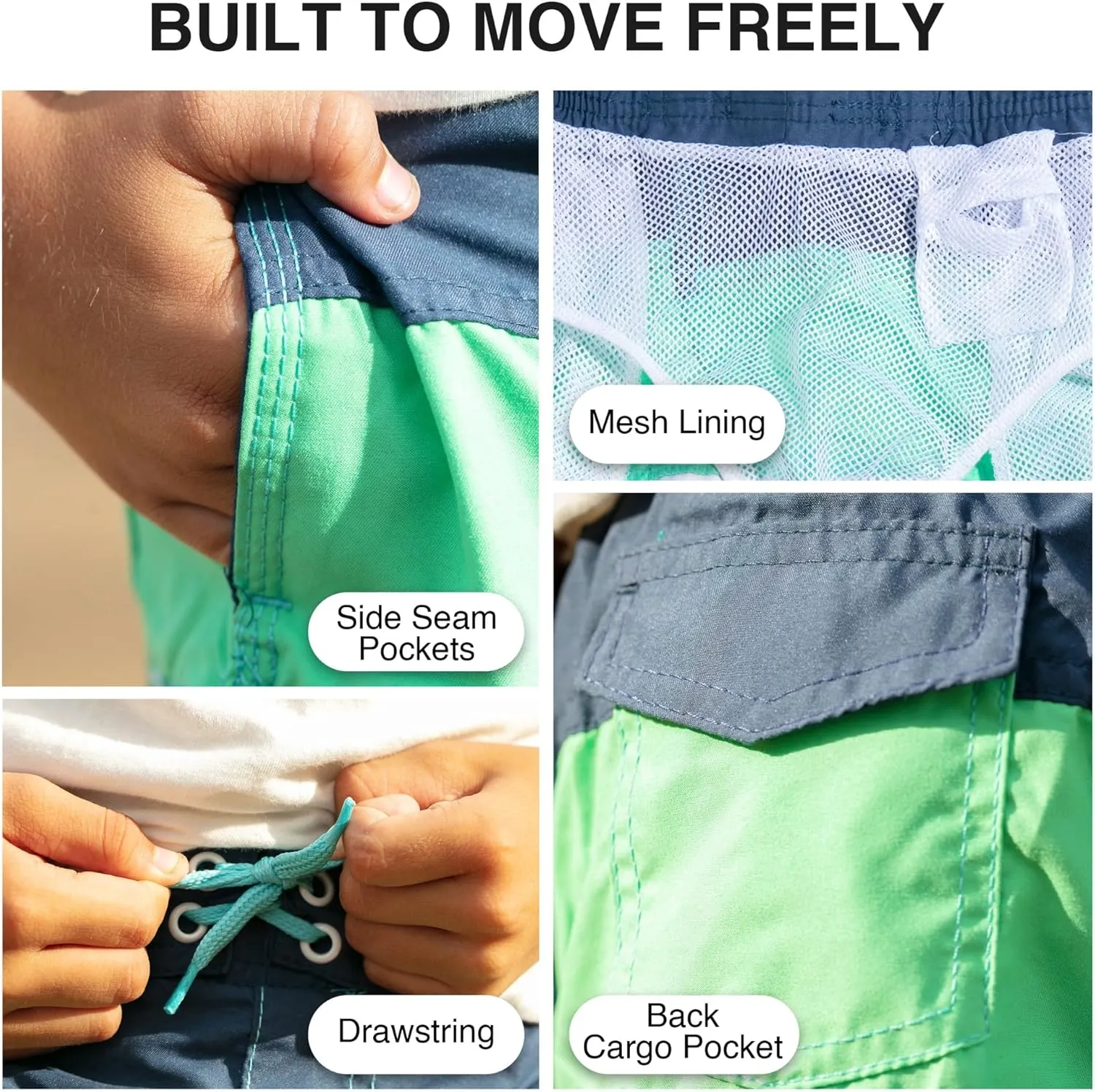 Kanu Surf Viper Boys Swim Trunks with UPF 50  Sun Protection-Quick Dry Boys Swimsuit