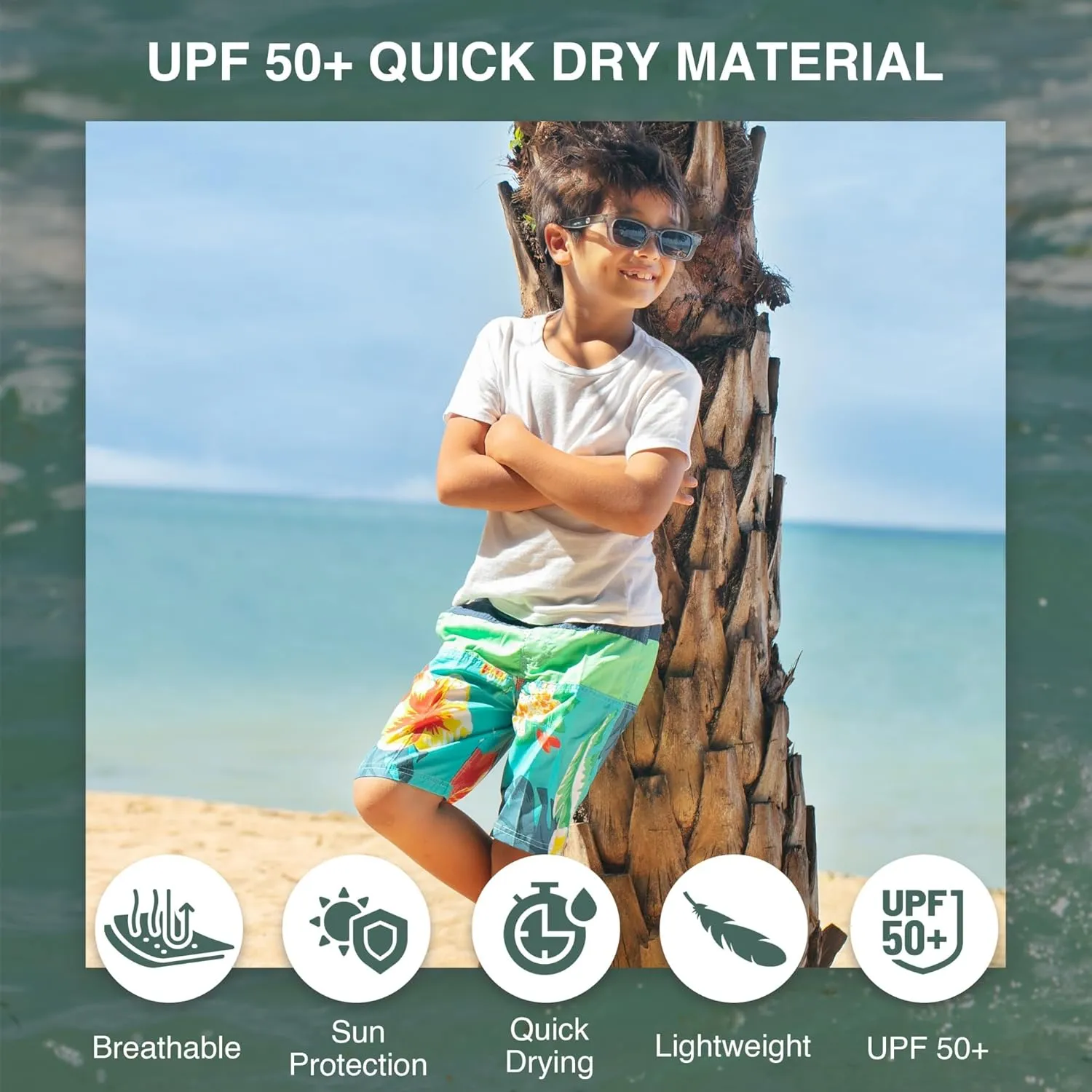 Kanu Surf Viper Boys Swim Trunks with UPF 50  Sun Protection-Quick Dry Boys Swimsuit