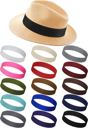 Liitrsh 15 Pcs Hat Band Stretchable Ribbon for Panama, Western Cowboy, Straw Hats - Accessories for Women and Men