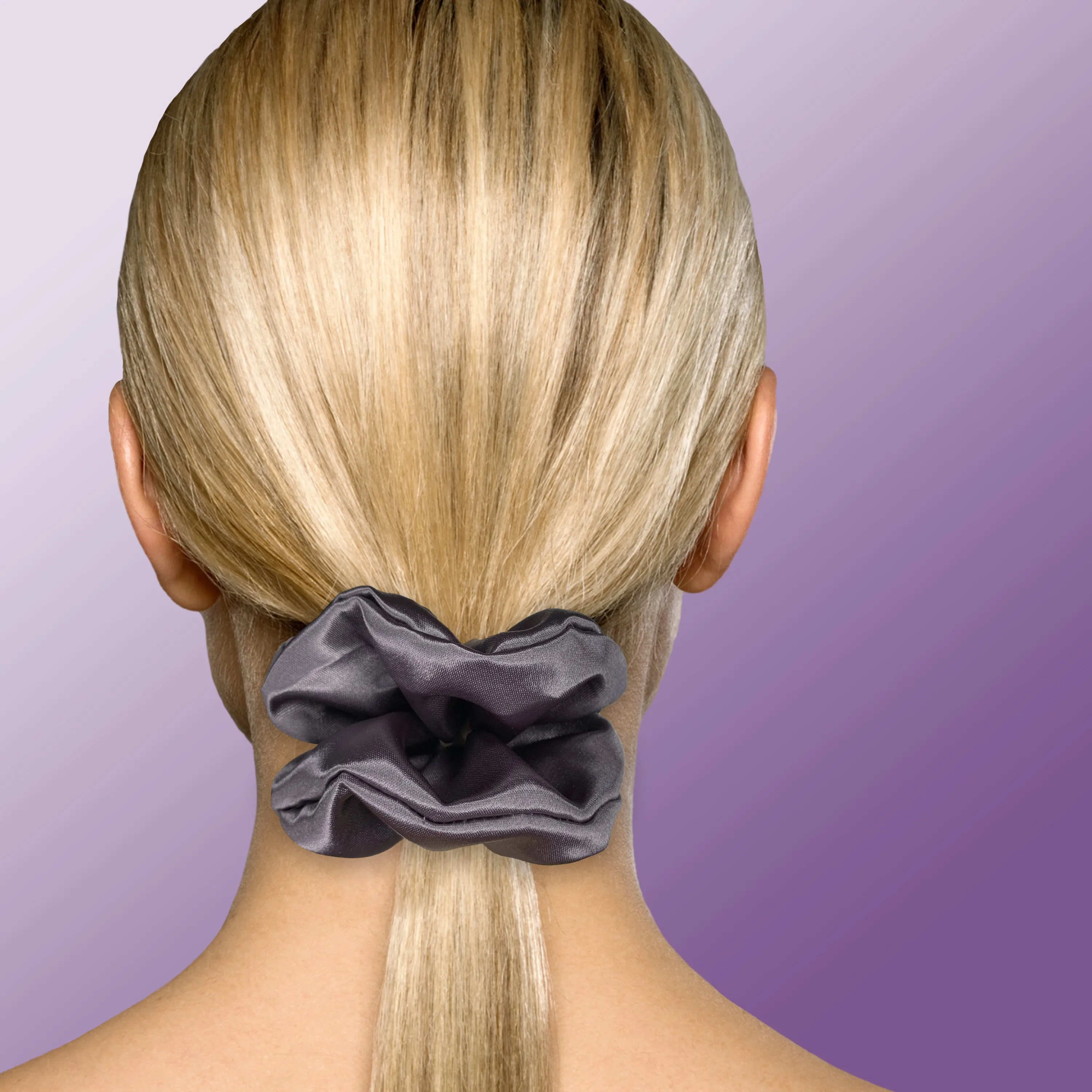 Scrunchies Premium Bridal Satin Available in 3 Sizes Made in the USA Charcoal