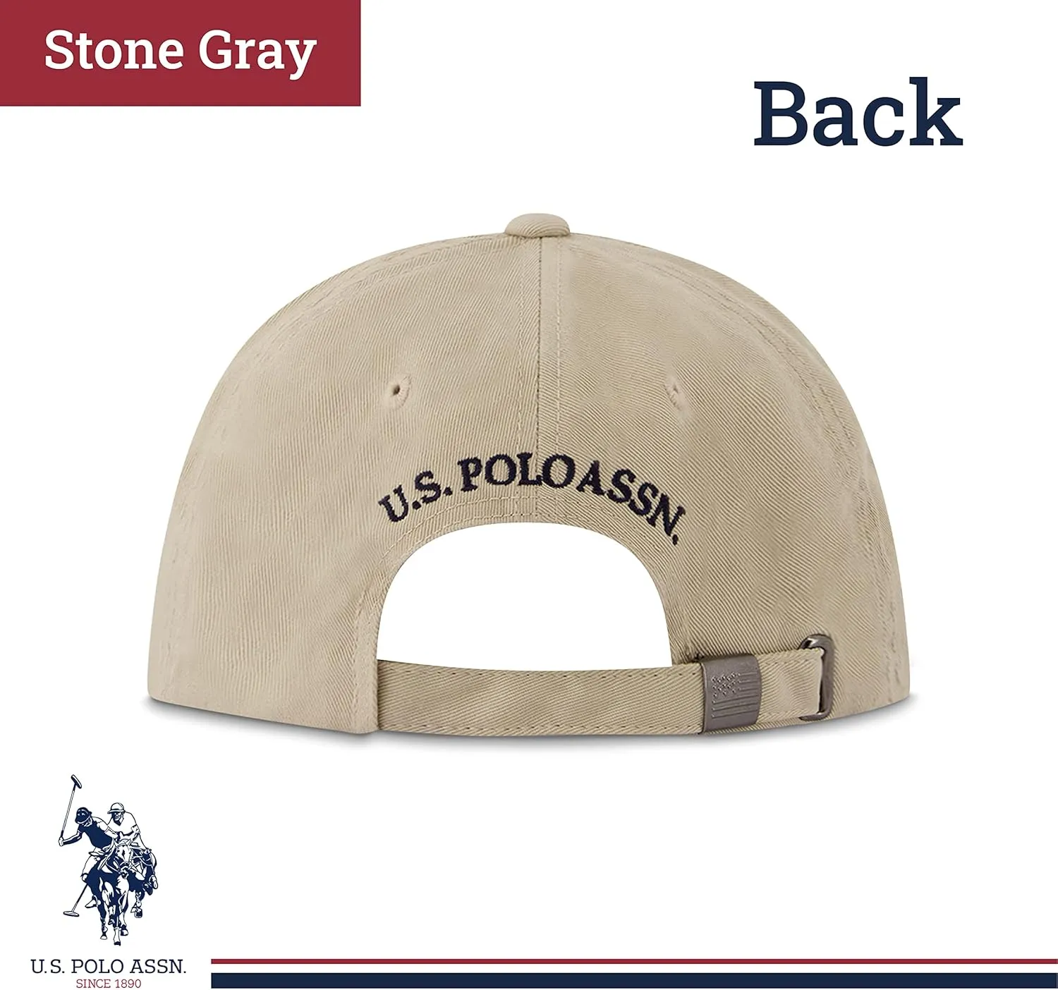 U.S. Polo Assn. Small Polo Pony Logo Baseball Hat, 100% Cotton, Adjustable Cap